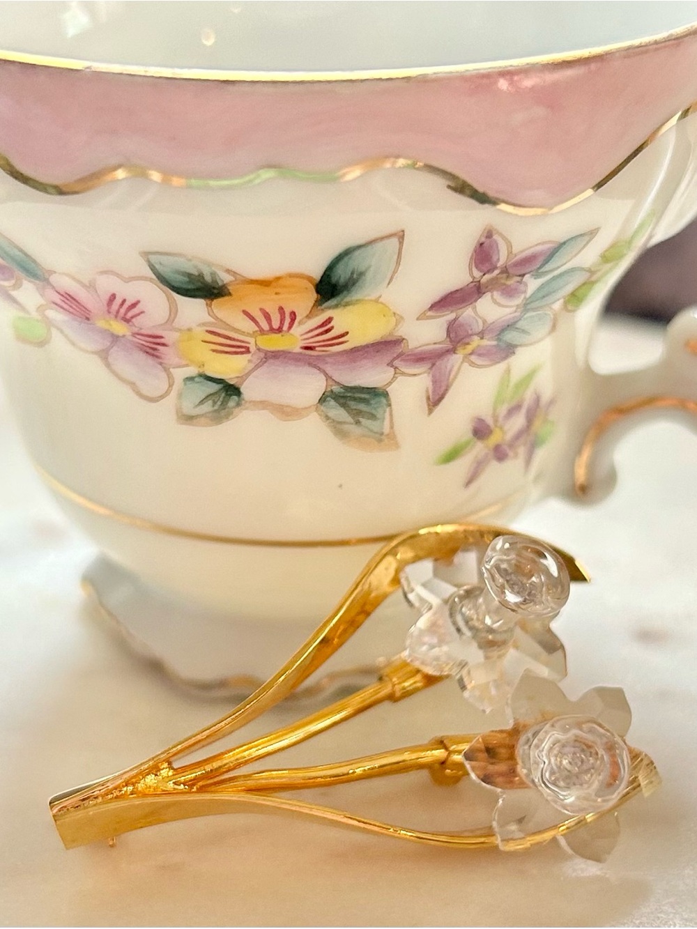 Vintage Swarovski Crystal Memories Daffodil Brooch